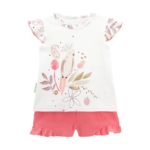 Pyjama bébé manches courtes Haapiti rose