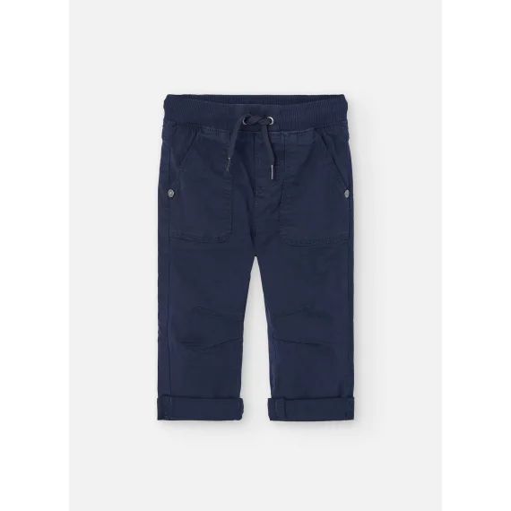 Pantalon En Toile Gabardine Bleu