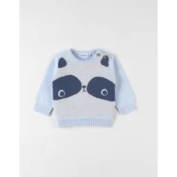 Pull Raton Laveur En Coton Bleu