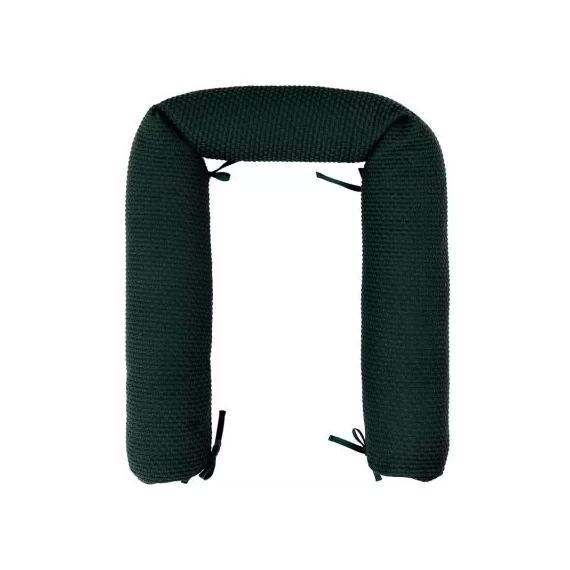 Tour de lit traversin en tricot vert foncé Axel et Luna (180 cm)