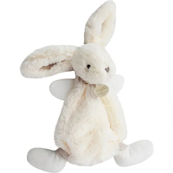 Coffret doudou plat gris Mon tout petit Lapin Bonbon (26 cm)