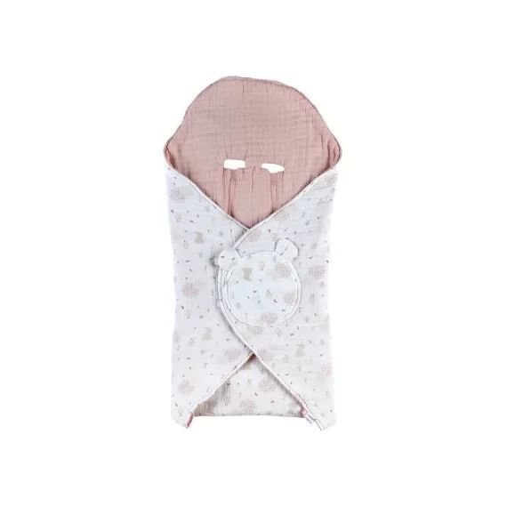 Couverture nomade en mousseline de coton bio Lina et Joy