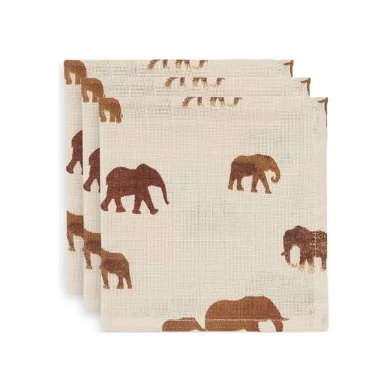 Lot de 3 langes en mousseline de coton Savannah (70 x 70 cm)