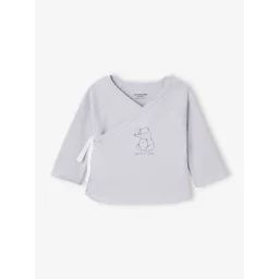 Brassière bébé naissance  BASICS en coton bio bleu pâle