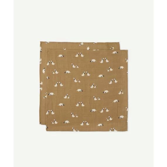 Lot de 2 langes en mousseline lewis avec chiens –  – Soldes