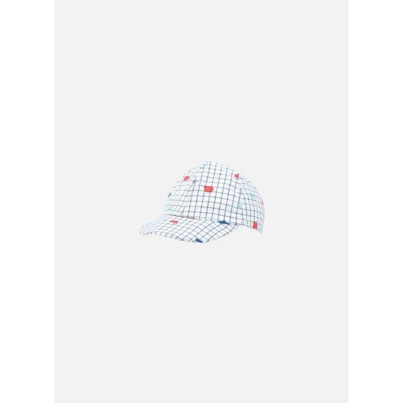 Casquette Popelin A Carreaux Bleu