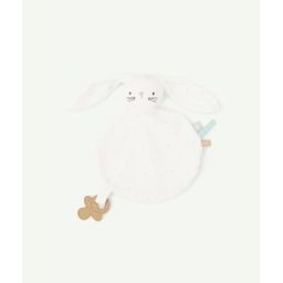 Doudou plat lapin blanc tout doux –  – Soldes
