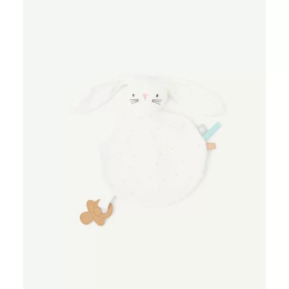 Doudou plat lapin blanc tout doux –  – Soldes