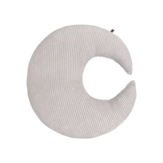 Coussin lune teddy Sense gris caillou (45 cm)