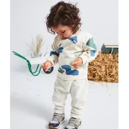 Pantalon sarouel en fibres recyclées gris bébé garçon –  – Soldes