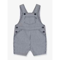 Salopette courte en toile bébé PETIT BATEAU bleu