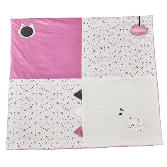 Tapis d&rsquo;activités 96cm en polyester Multicolore blanc
