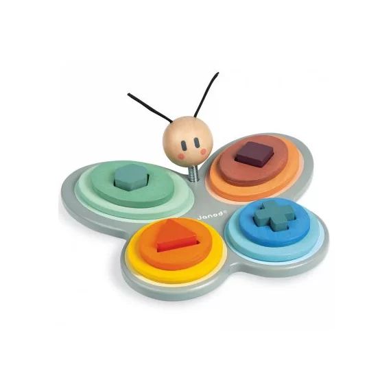 Jeu à encastrer en bois Papillon des formes Sweet cocoon