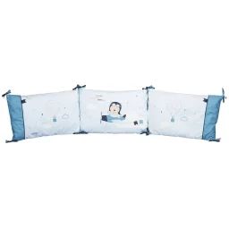 Tour De Lit Ou En Coton Bleu