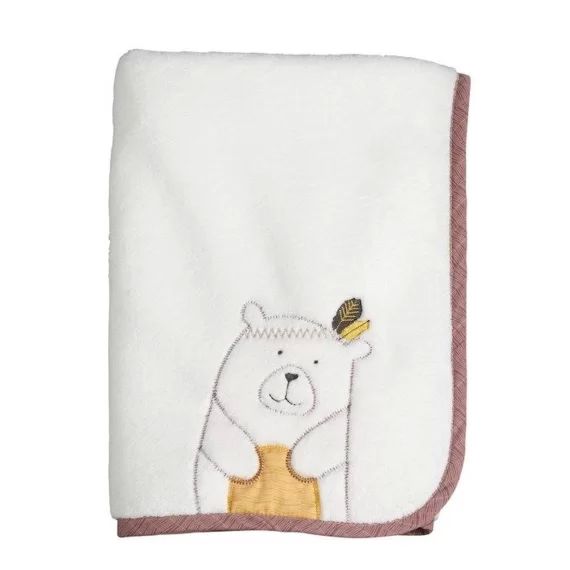 SAUTHON BABY DECO – Couverture bébé 75x100cm timouki blanc