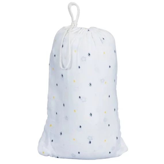 Lot De 2 Draps Housse En Coton Bio Blanc Brodé