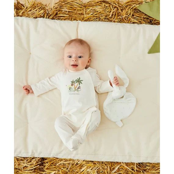Dors bien blanc en coton bio avec animaux et message –  – Soldes