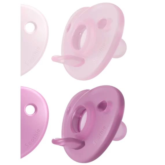 Lot de 2 sucettes nouveau-né Philips AVENT Soothie Cœur rose pâle + rose framboise