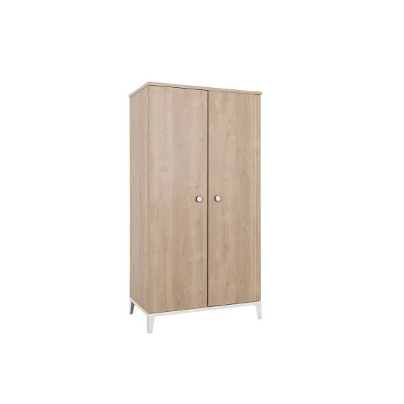 Armoire 2 Portes Elliot Blanc & Chêne