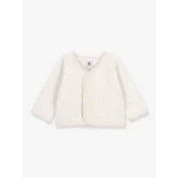 Cardigan bébé en tubique matelassé – PETIT BATEAU beige chiné