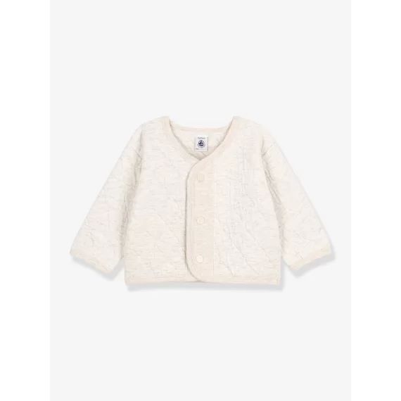 Cardigan bébé en tubique matelassé – PETIT BATEAU beige chiné