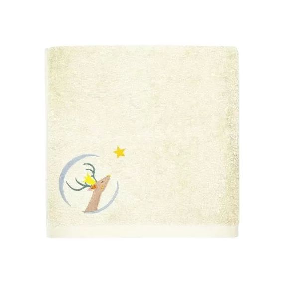 Serviette de bain jaune pâle daim (70 x 140 cm)