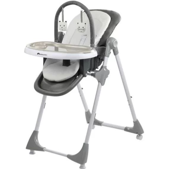 BEBECONFORT Chaise haute bébé Kiwi 3 en 1, évolutive, De la naissance à 3 ans (15kg), Gray Mist gris