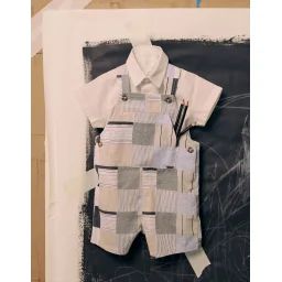 Salopette En Coton Avec Motif Brothers & Sisters Beige Clair