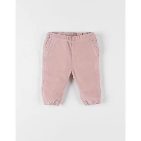 Pantalon velours côtelé moyen rose
