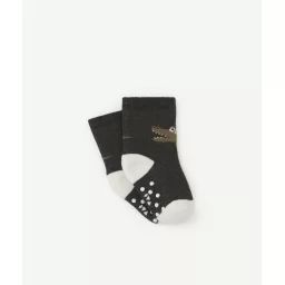 Lot de chaussettes bébé garçon grises avec crocodiles –  – Soldes