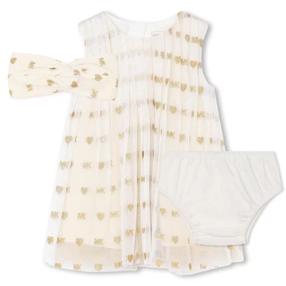 Robe plissée sans manche Fille Blanc