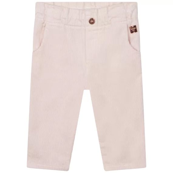 Pantalon en velours côtelé Fille Rose