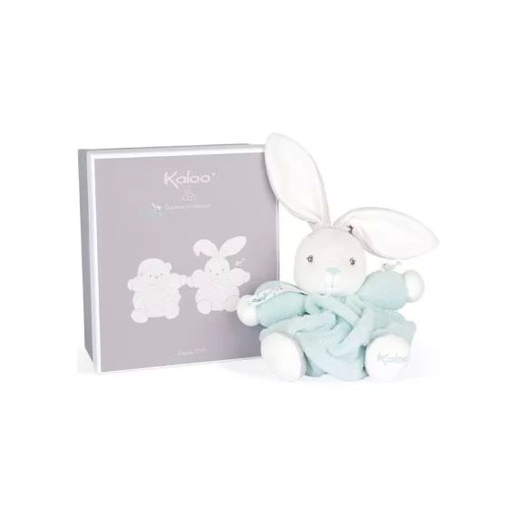 Peluche Plume patapouf lapinou vert d&rsquo;eau (16 cm)
