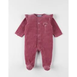 Pyjama En Velours Côtelé Coeur Rose
