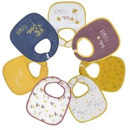 Lot De 7 Bavoirs Waterproof Jaune