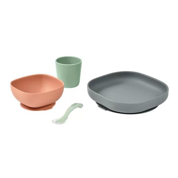 Set Vaisselle Silicone Béaba – Minéral