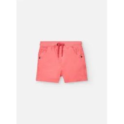 Bermuda Uni En Coton Avec Cordon De Serrage Rouge