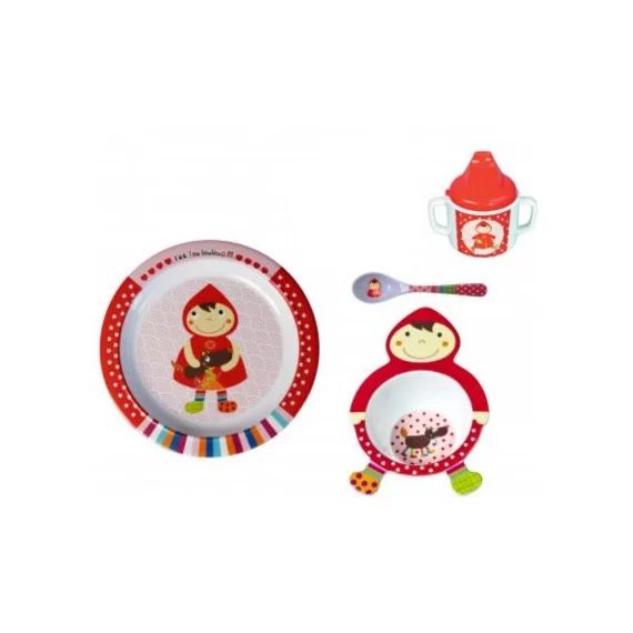 Coffret repas Chaperon rouge T&rsquo;es Fou Louloup (4 pièces)