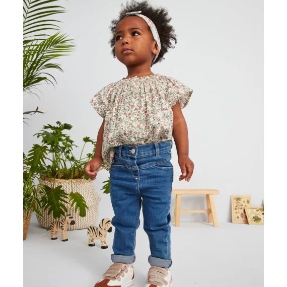Jean slim en denim indestructible bébé fille less water –  – Soldes