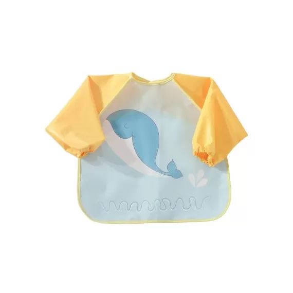Bavoir à manches plastifié Baleine