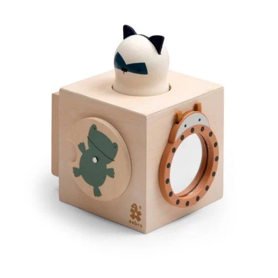 Cube d&rsquo;activités en bois Woodland beige