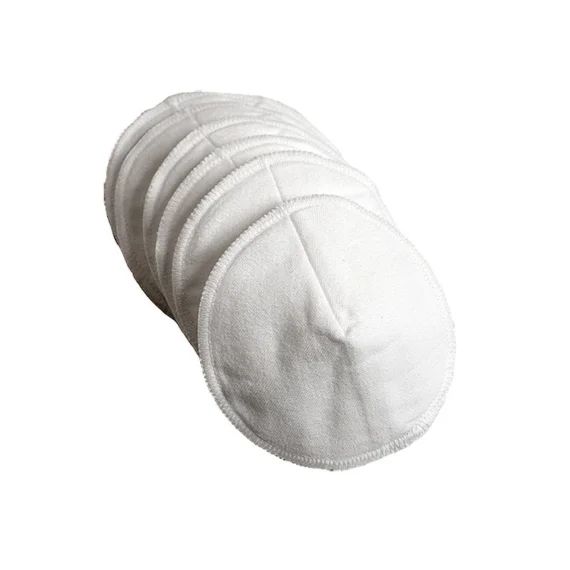 Lot De 6 Coussinets D&rsquo;allaitement Lavables Coton Blanc