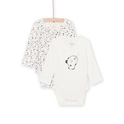 2 Bodys À Animation Panda – Ecru