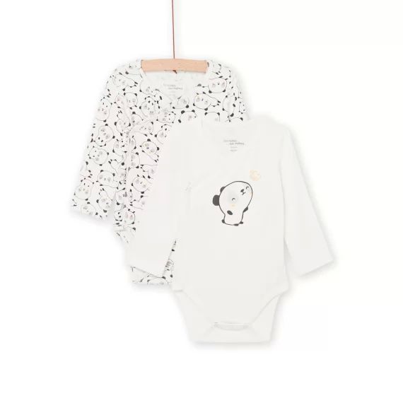 2 Bodys À Animation Panda – Ecru