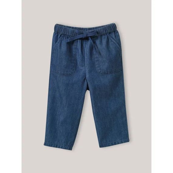 Pantalon En Denim Light Denim Bleu