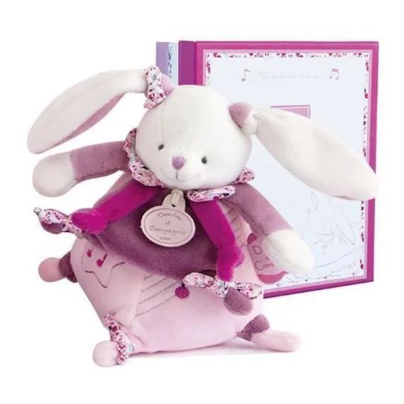 Boîte à musique Cerise Le Lapin – DOUDOU ET COMPAGNIE – Rose – Bébé – 0 mois – Naissance – Fille rose