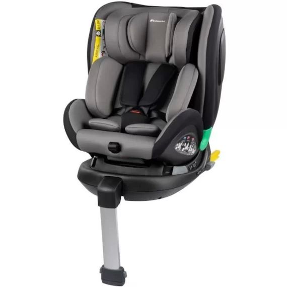 BEBECONFORT Siège auto EvolveFix Plus i-Size évolutif pivotant 360° Groupe 0+/1/2/3, Isofix, De la naissance -10/12ans, Gray Mist gris