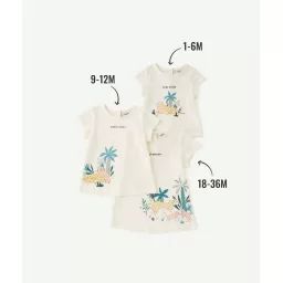 T-shirt évolutif à manches courtes bébé fille en fibres recyclées –  – Soldes