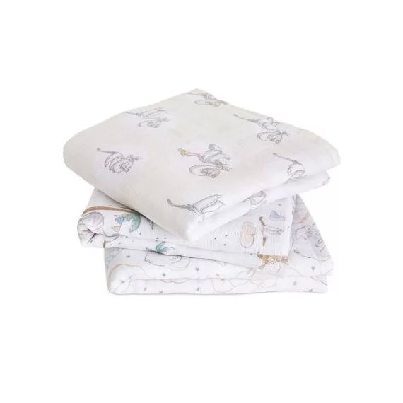 Lot de 3 langes Musy My Darling Dumbo (70 x 70 cm)
