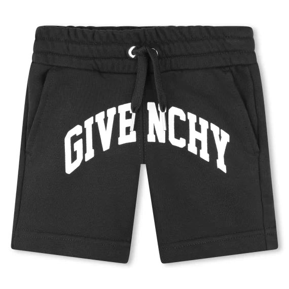 Short en molleton avec imprimé Garçon Noir